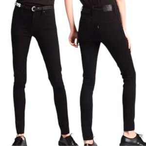 Levi’s 721 High Rise Skinny Jeans Size 33 W33 L30 Black Wash Premium
